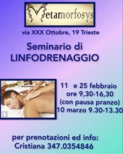 febbraio 2024 – Seminario di Linfodrenaggio