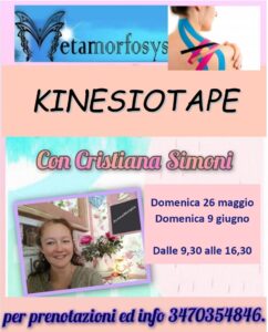 26 maggio e 9 giugno: corso di Kinesiotape con Cristiana