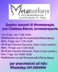 4 incontri estivi di Aromaterapia con Cristiana
